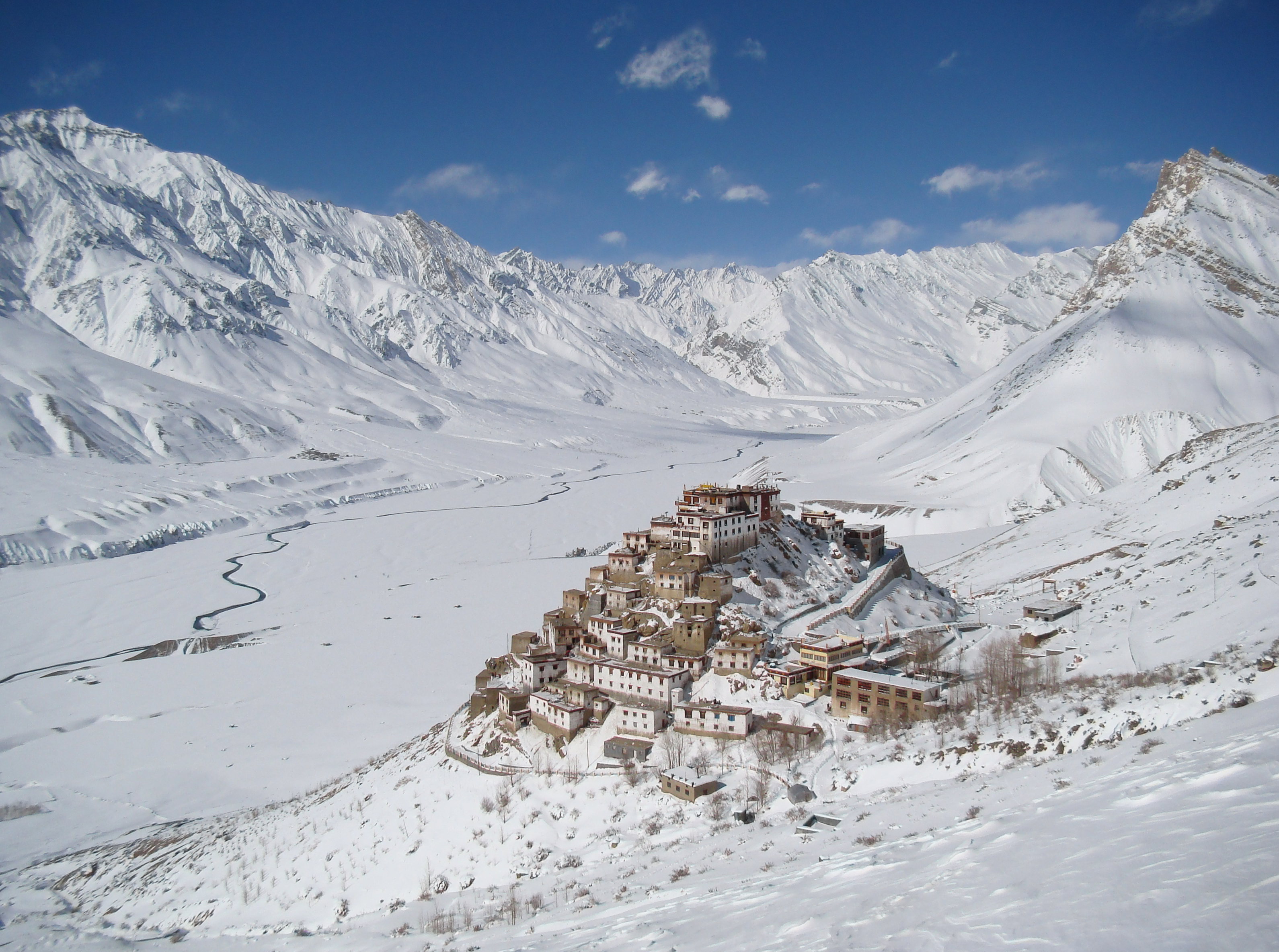 Key Monastery tiered on a hilltop above the Spiti River